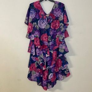 4/$10- 80s Ruffle Dress